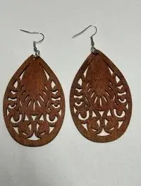 Wood African Earrings